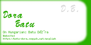 dora batu business card